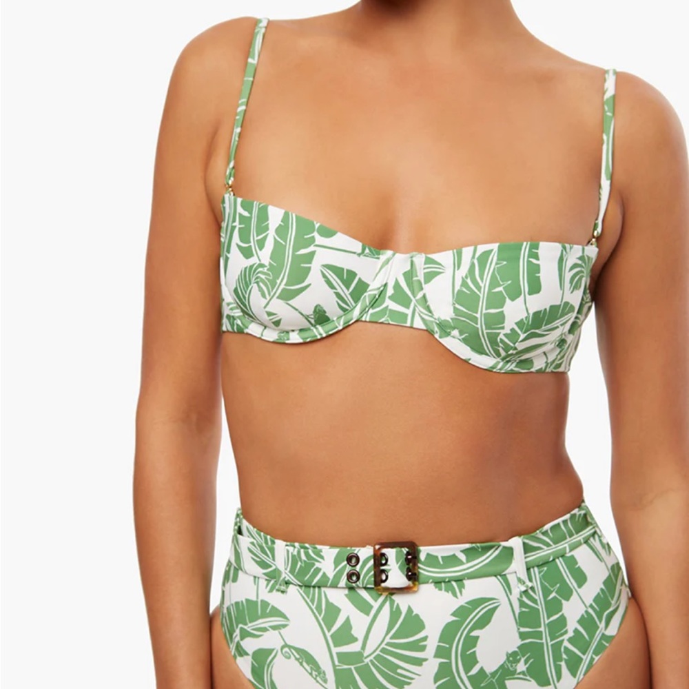 WEWOREWHAT balconette animal tree bikini top. Size medium. NWT